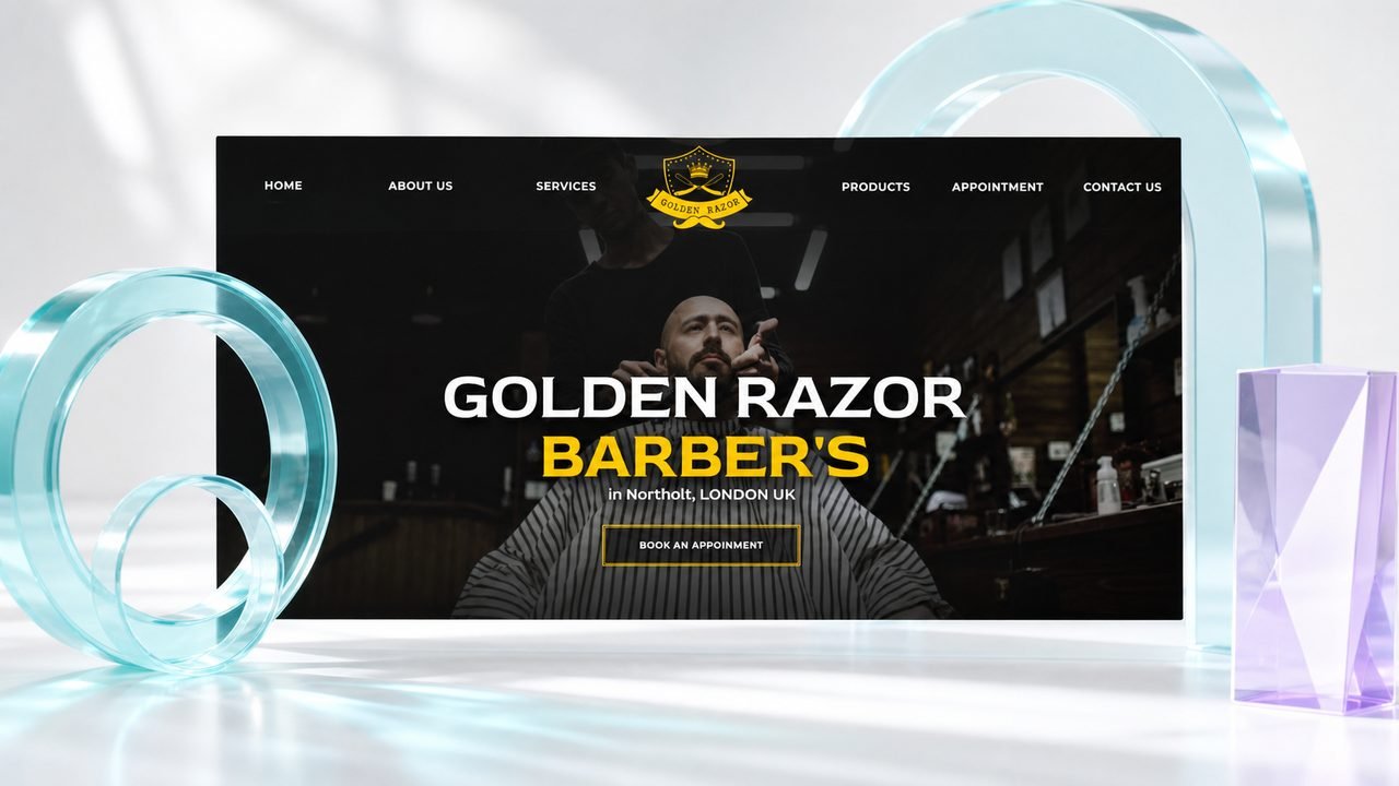 Golden Razor Barber projesi